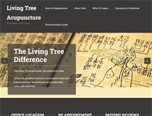 Tablet Screenshot of livingtreeacupuncture.com